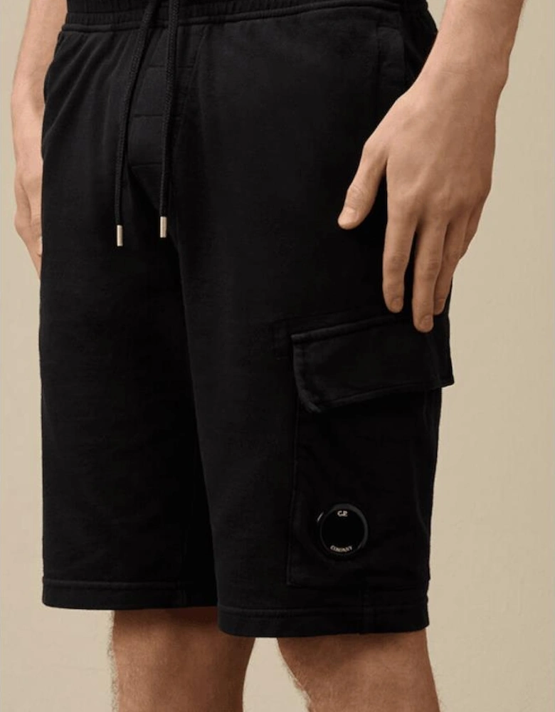 Light Fleece Lens Pocket Navy Cargo Shorts