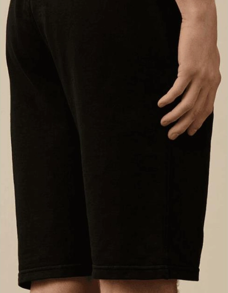 Light Fleece Lens Pocket Black Cargo Shorts