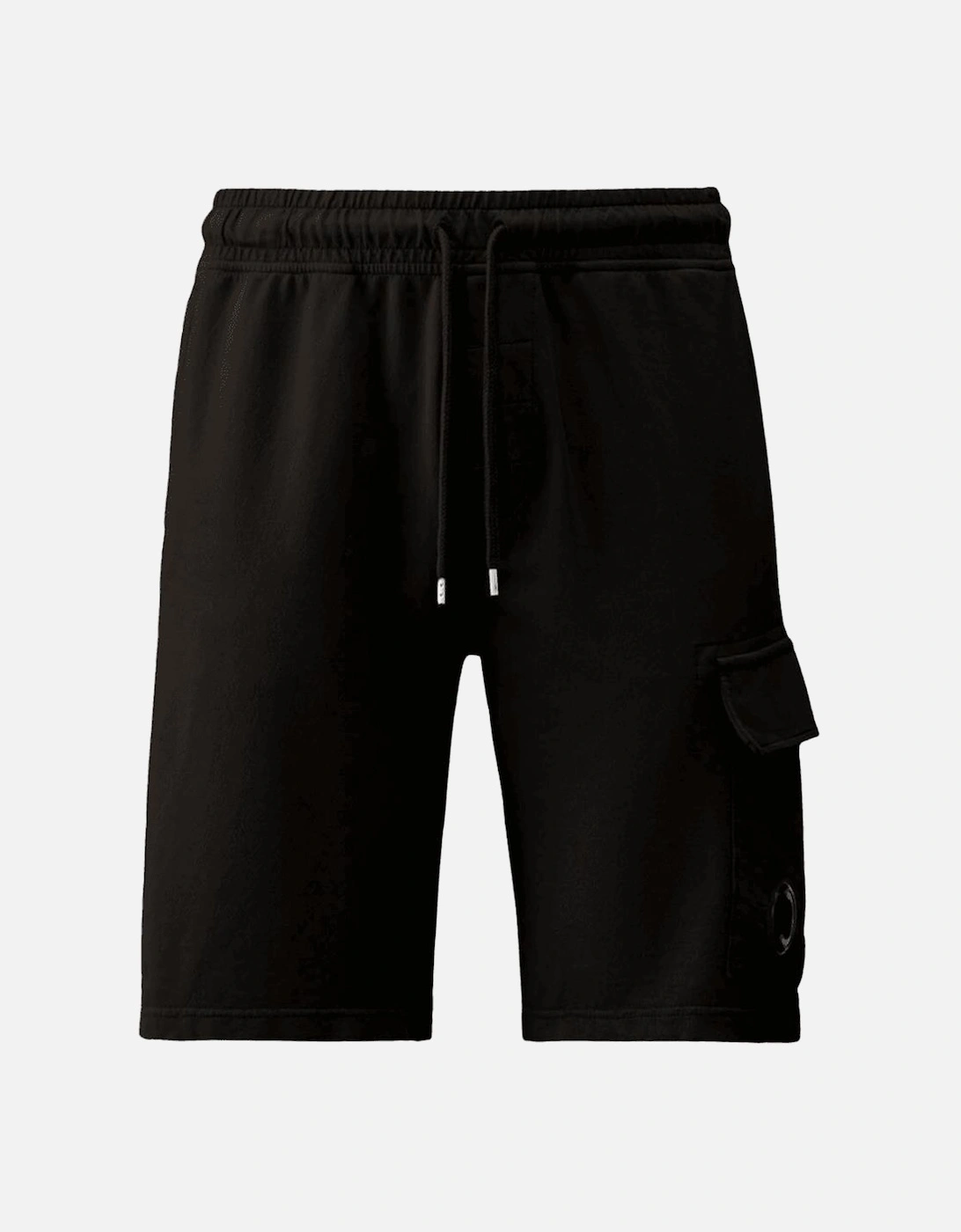 Light Fleece Lens Pocket Black Cargo Shorts, 4 of 3