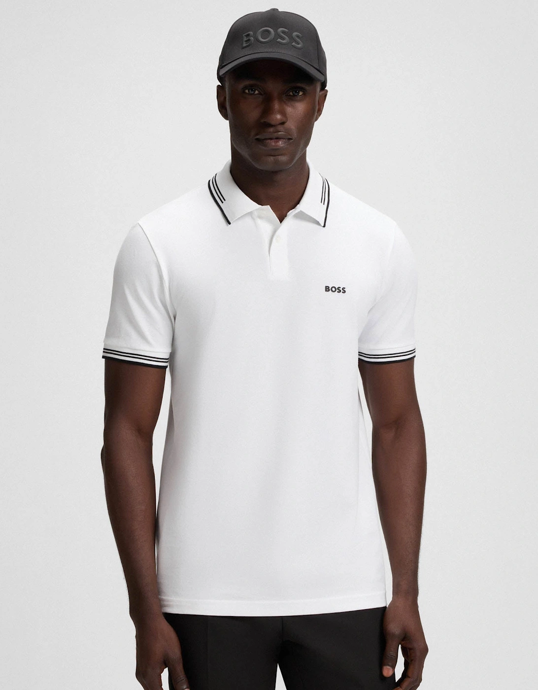BOSS Green Paul Mens Short Sleeve Polo Shirt With Contrast Tipping, 2 of 1