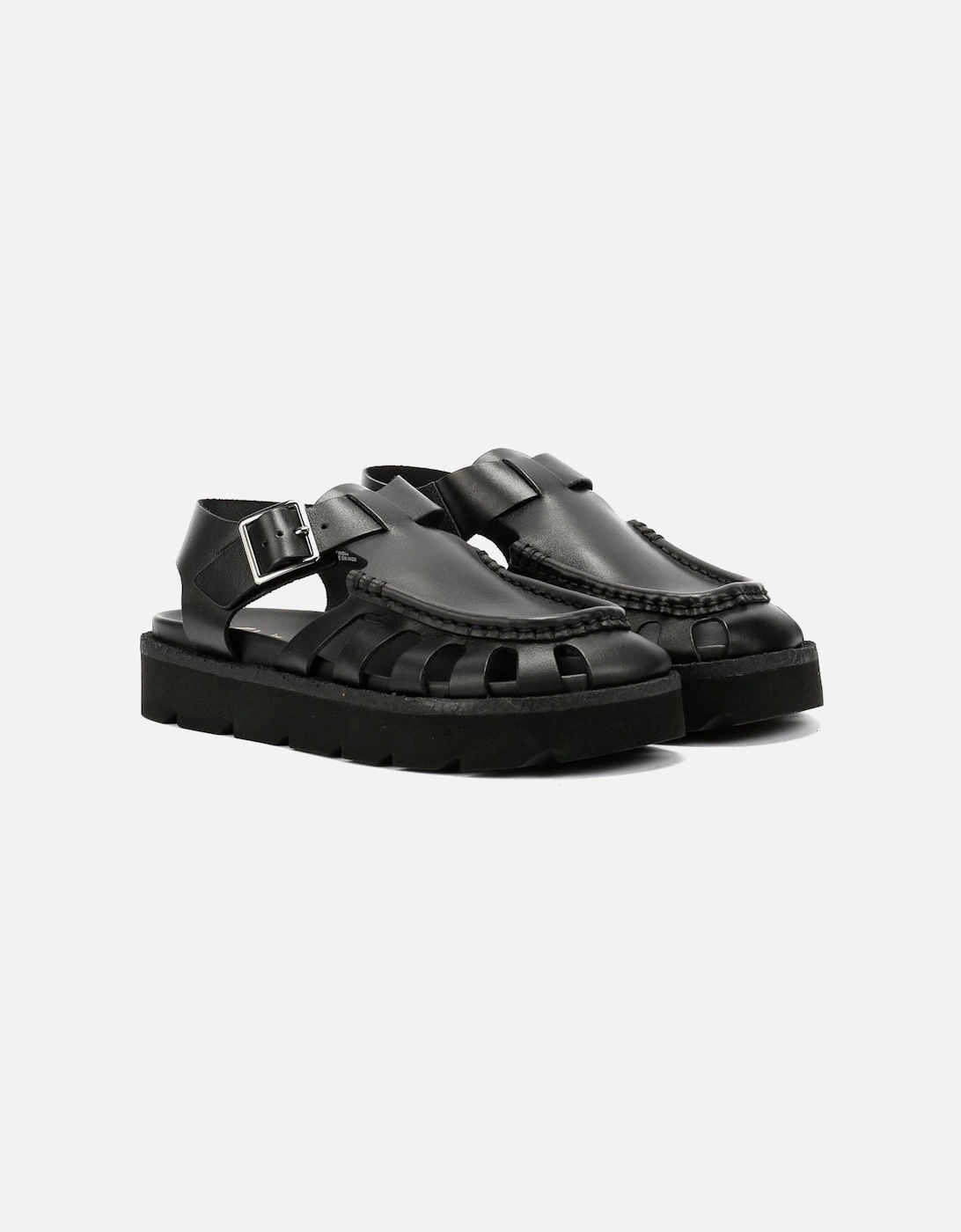 Originals Meadow Buckle Leather Women's Black Sandals, 9 of 8