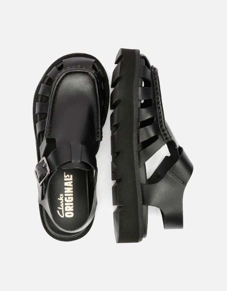Originals Meadow Buckle Leather Women's Black Sandals