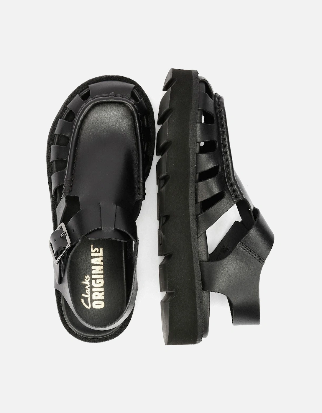 Originals Meadow Buckle Leather Women's Black Sandals