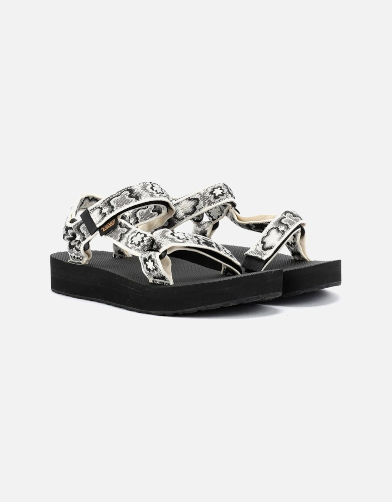Midform Universal Women's Black/White Floral Sandals