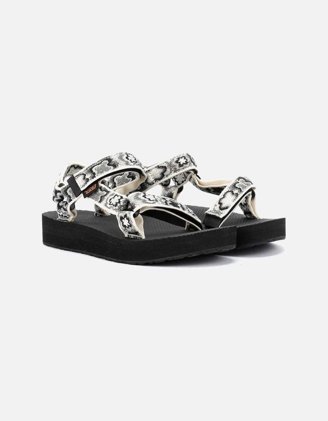 Midform Universal Women's Black/White Floral Sandals, 9 of 8