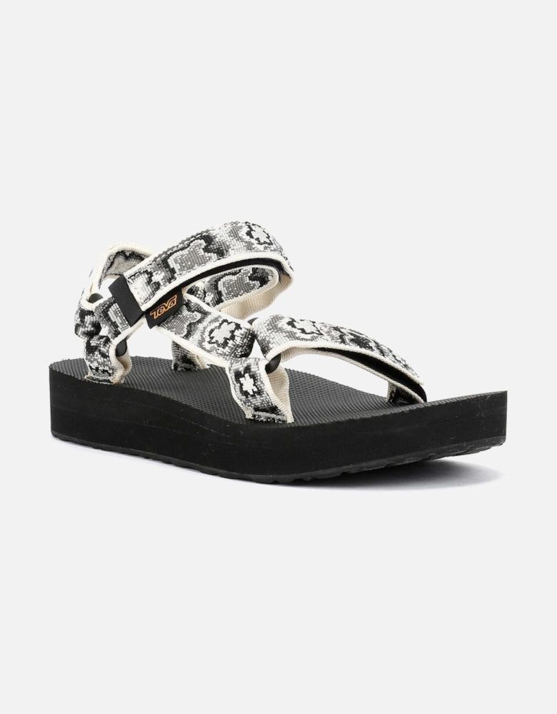 Midform Universal Women's Black/White Floral Sandals