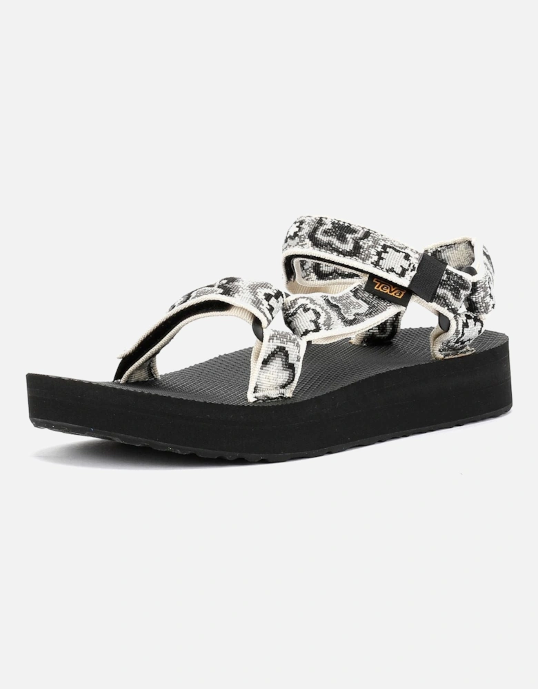Midform Universal Women's Black/White Floral Sandals