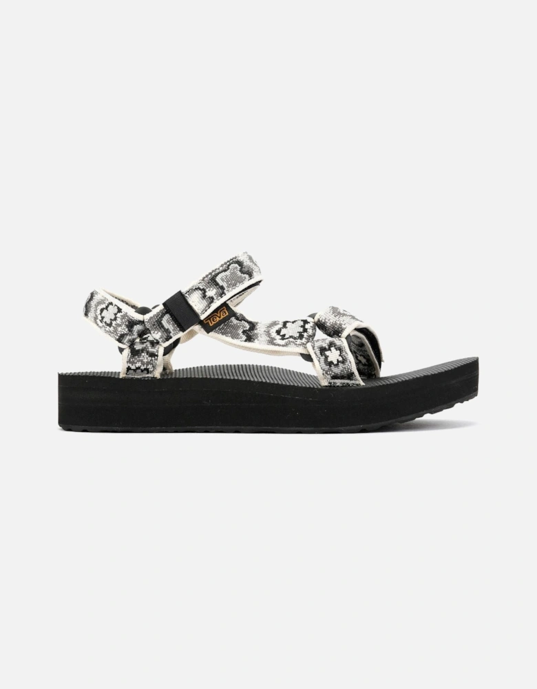 Midform Universal Women's Black/White Floral Sandals