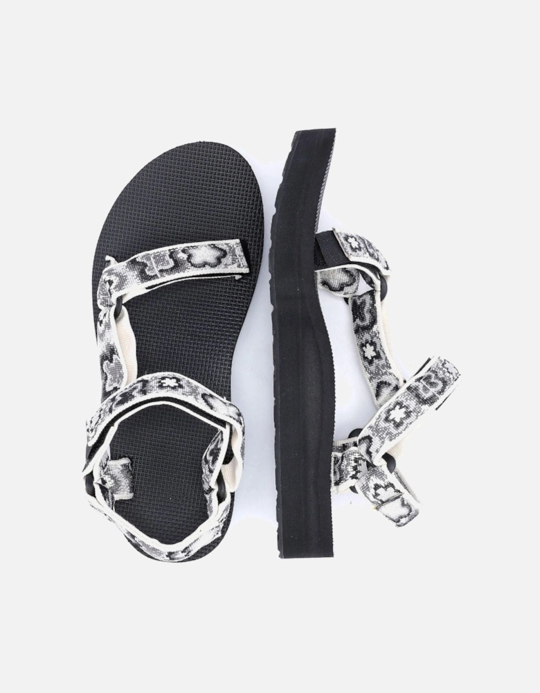 Midform Universal Women's Black/White Floral Sandals