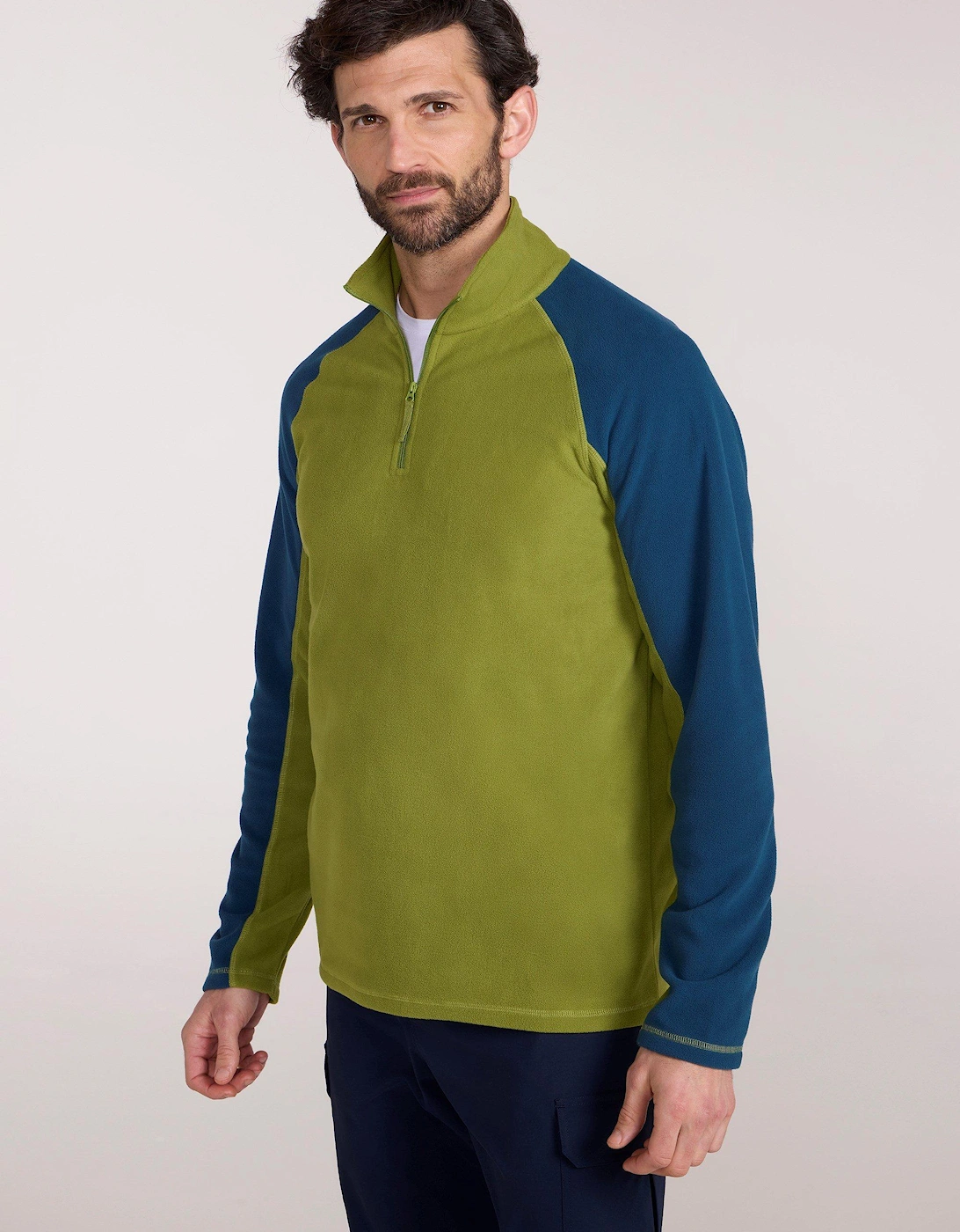 Mens Ashbourne II Half Zip Fleece Top, 2 of 1