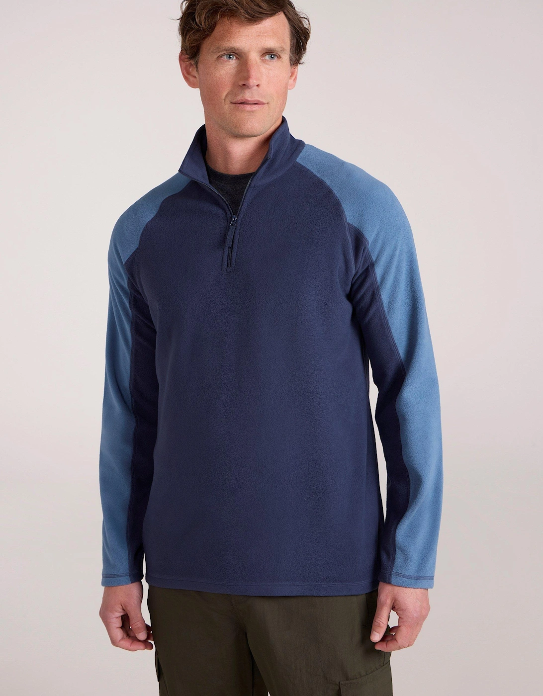 Mountain Warehouse Men's Blue Ashbourne Ii Half Zip Fleece Top - : Xxl