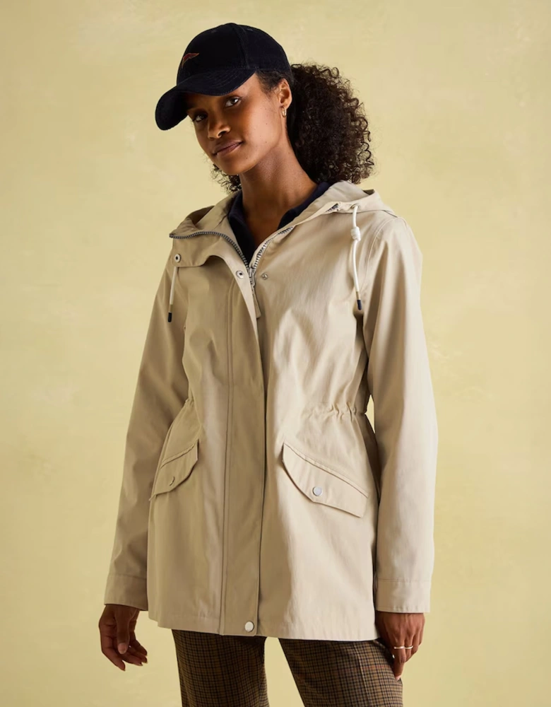 PORTWELL Womens Hooded Raincoat Beige