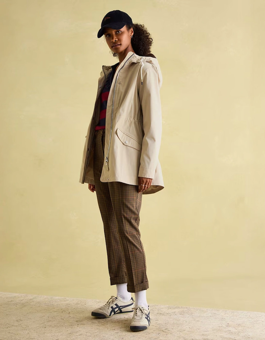 PORTWELL Womens Hooded Raincoat Beige