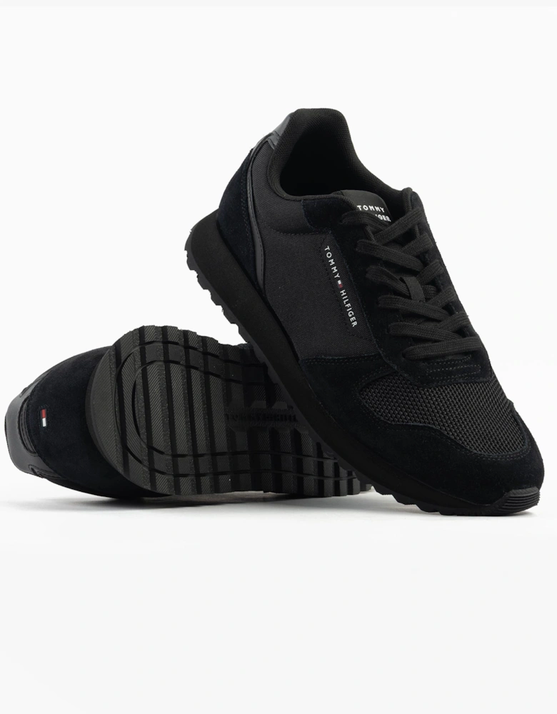 ESSENTIAL MIXED TEXTURE Mens Trainers Black