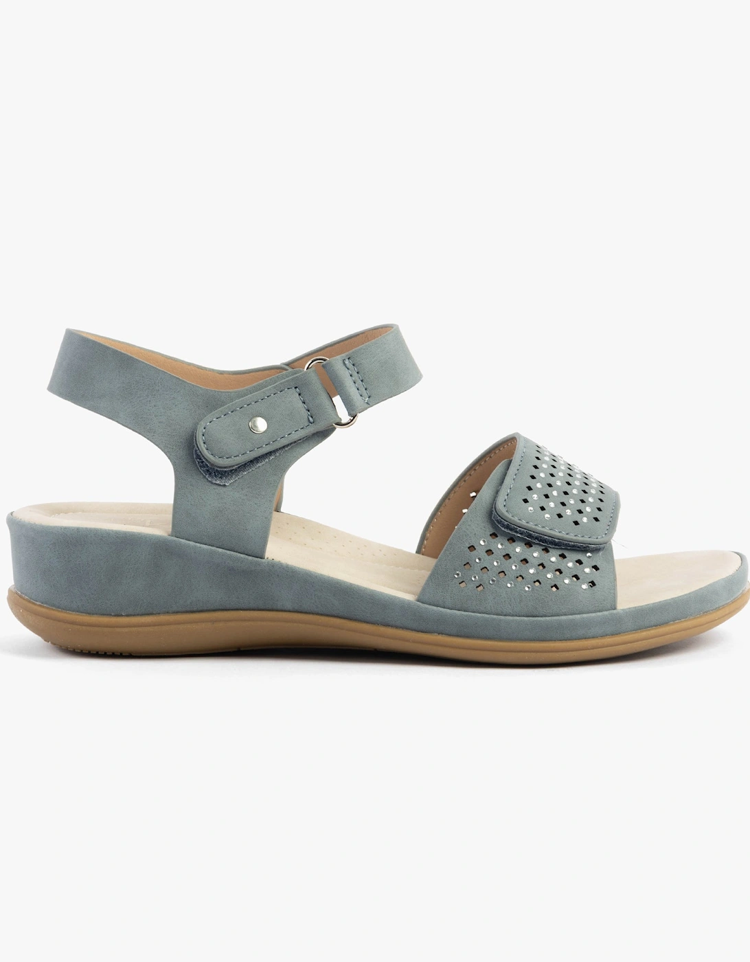 LUNA Womens Sandals Navy, 7 of 6