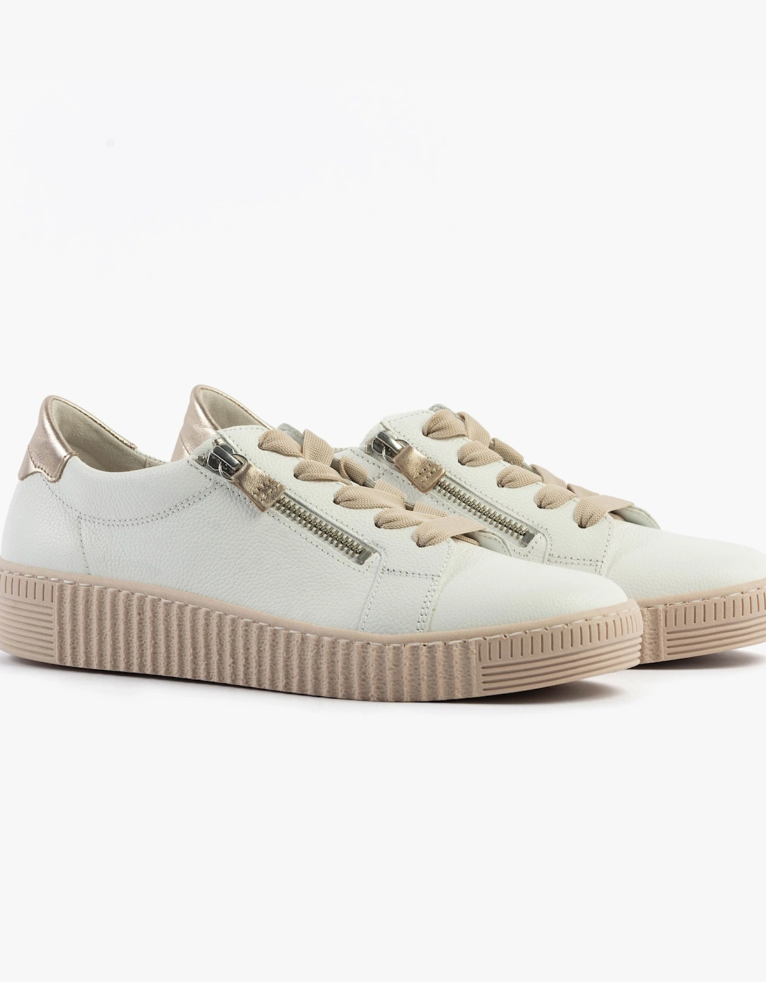 WISDOM Womens Trainers White Pink