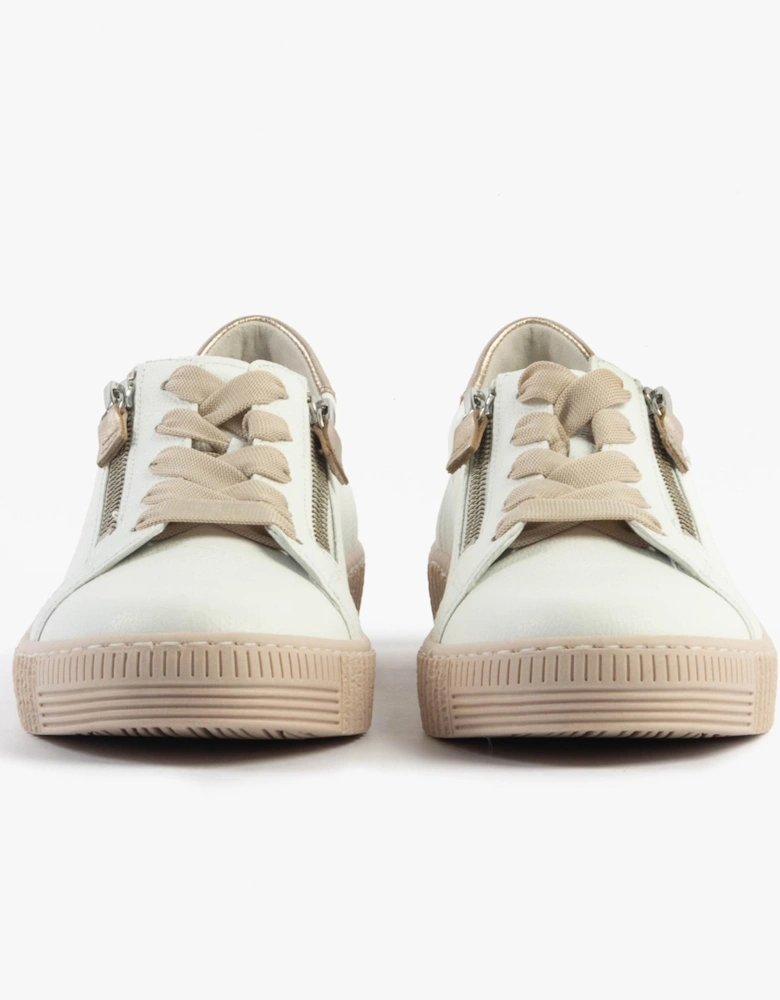 WISDOM Womens Trainers White Pink