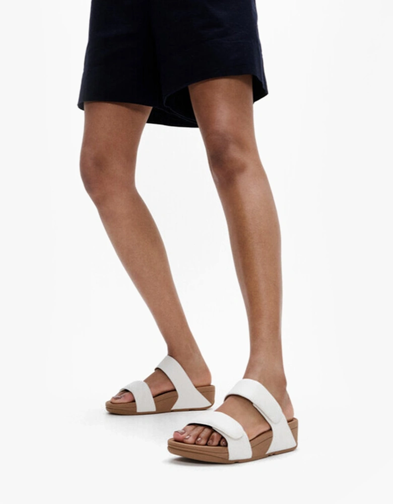 LULU ADJUSTABLE Womens Slides Urban White