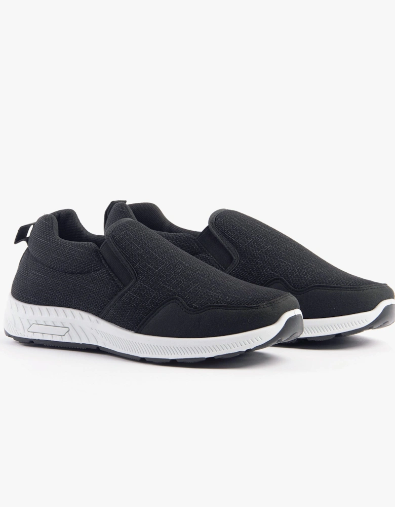 CRAIG Mens Wide-Fit Trainers Black