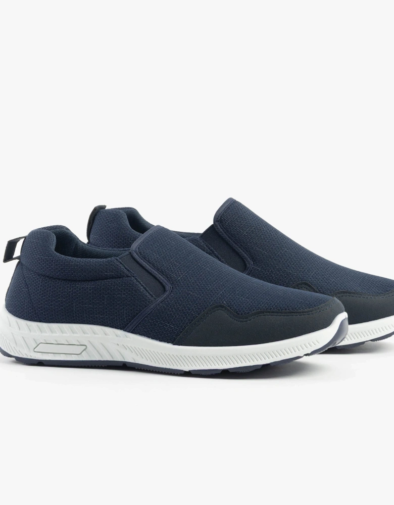 CRAIG Mens Wide-Fit Trainers Navy