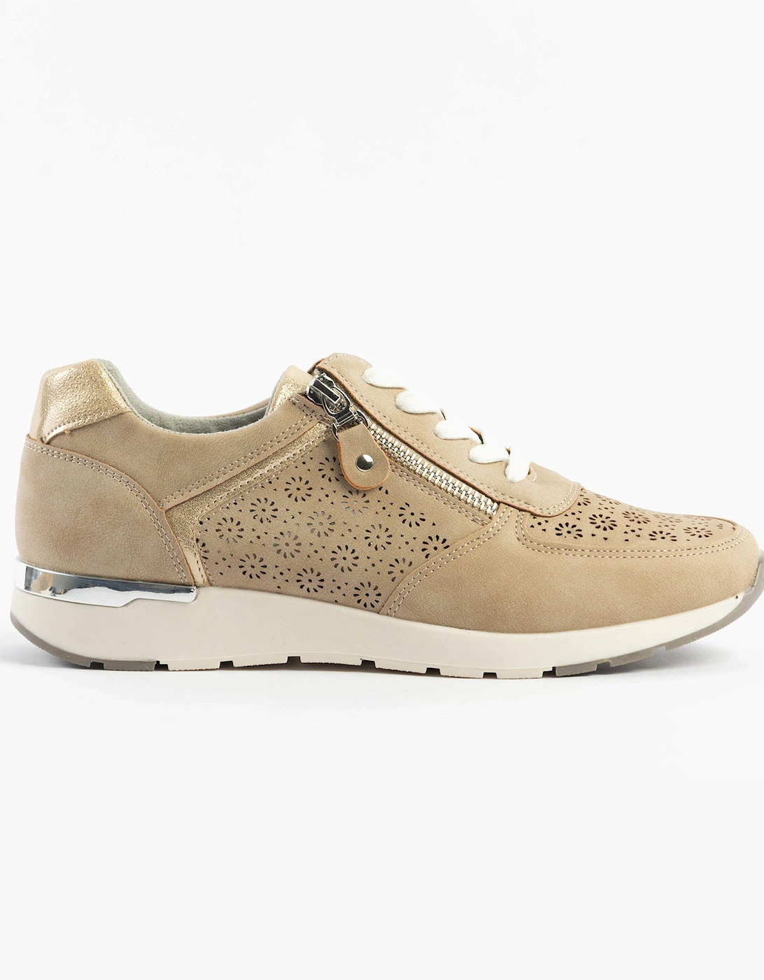 BARBARA Womens Trainers Beige, 7 of 6