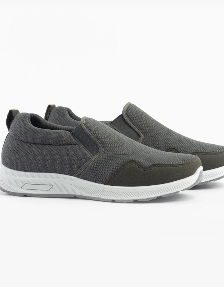 CRAIG Mens Wide-Fit Trainers Grey