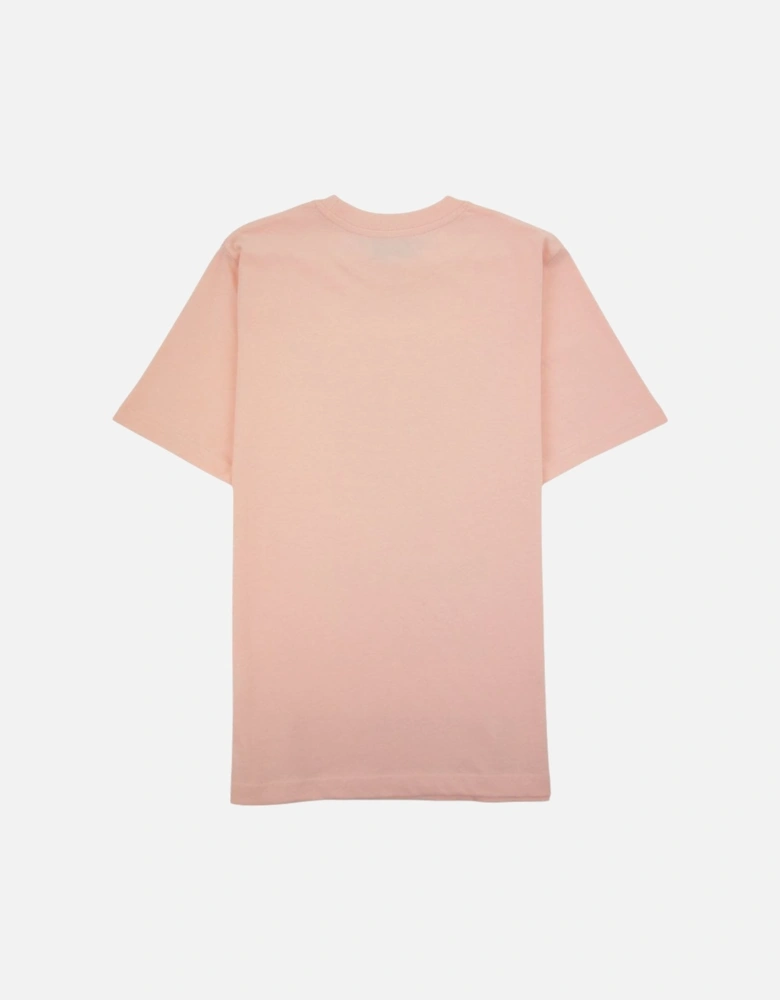 Mens T Shirt LA JOUEUSE Printed T-Shirt Short Sleeve Crew Neck Summer Pale Pink