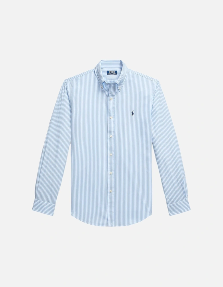 LS Poplin Sport Shirt 018 Austin Blue White