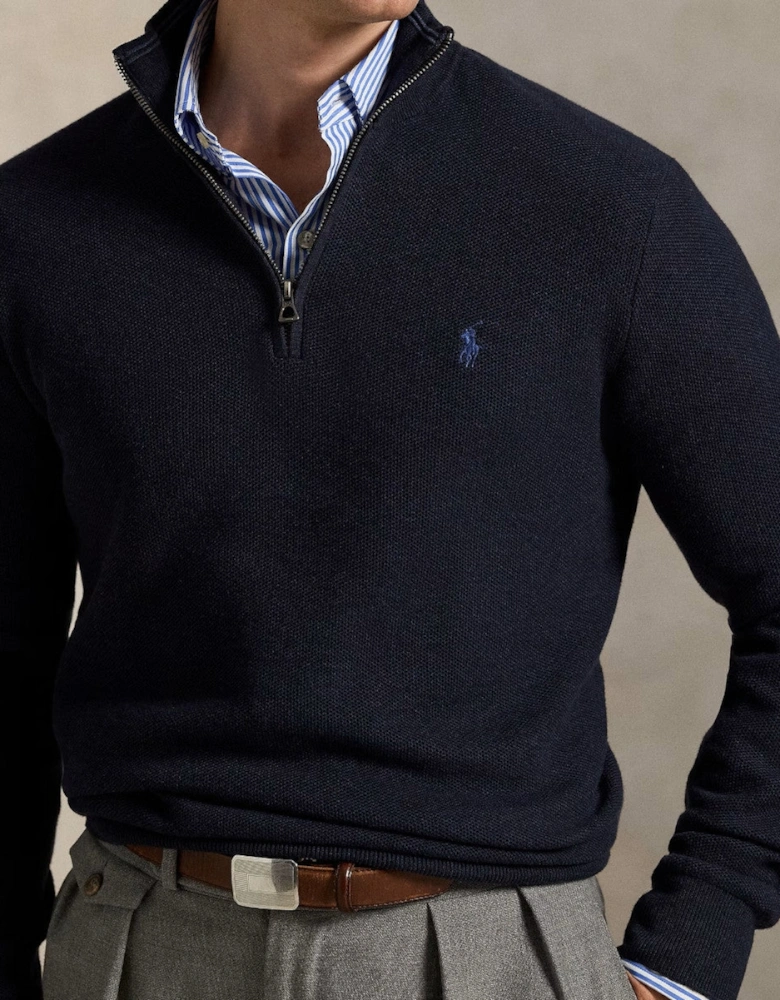 Cotton Pullover 001 Navy Heather