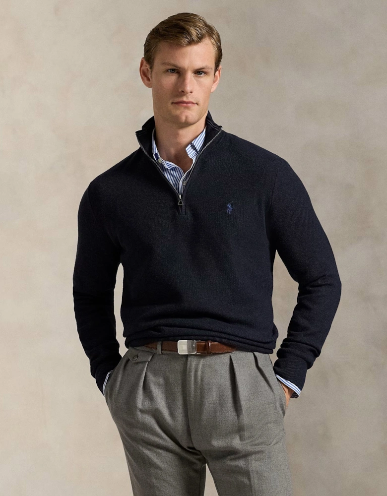 Cotton Pullover 001 Navy Heather