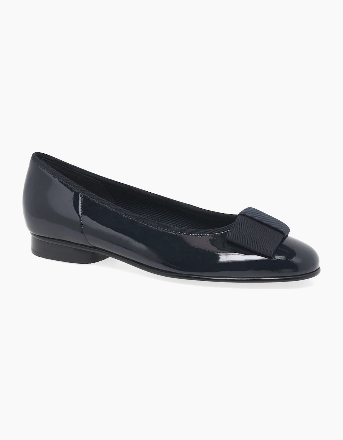 Gabor Women's Assist Womens Bow Trim Ballerina Flats - Black - Size: 4.5