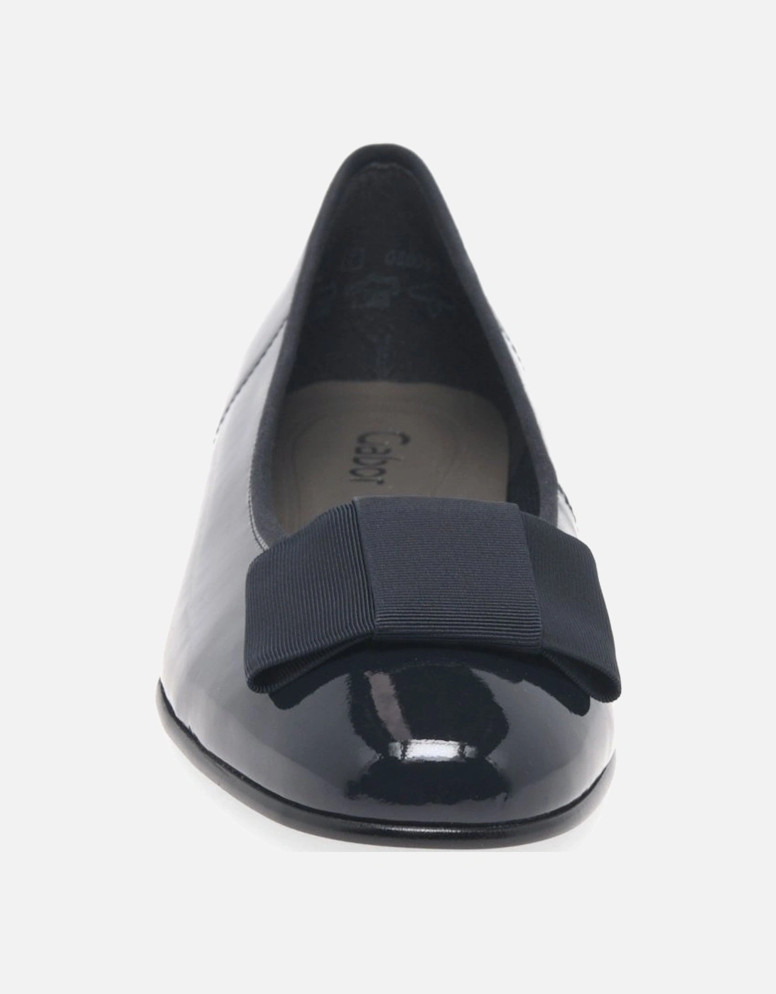 Assist Womens Bow Trim Ballerina Flats