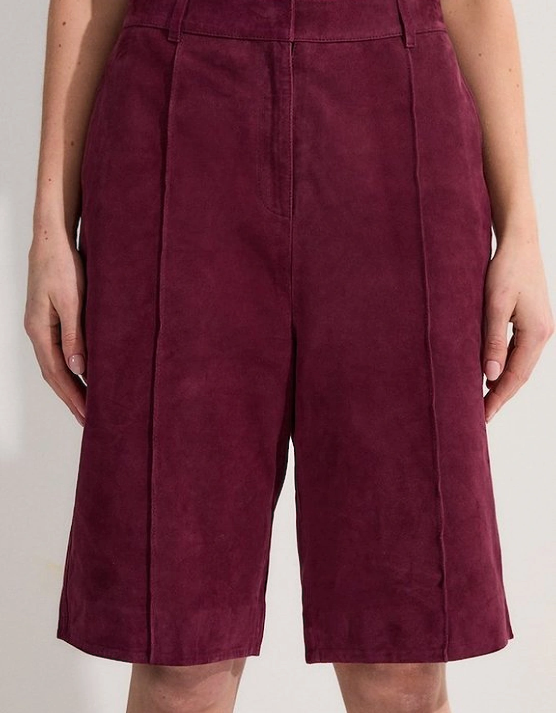 Suede Tailored Longline Short