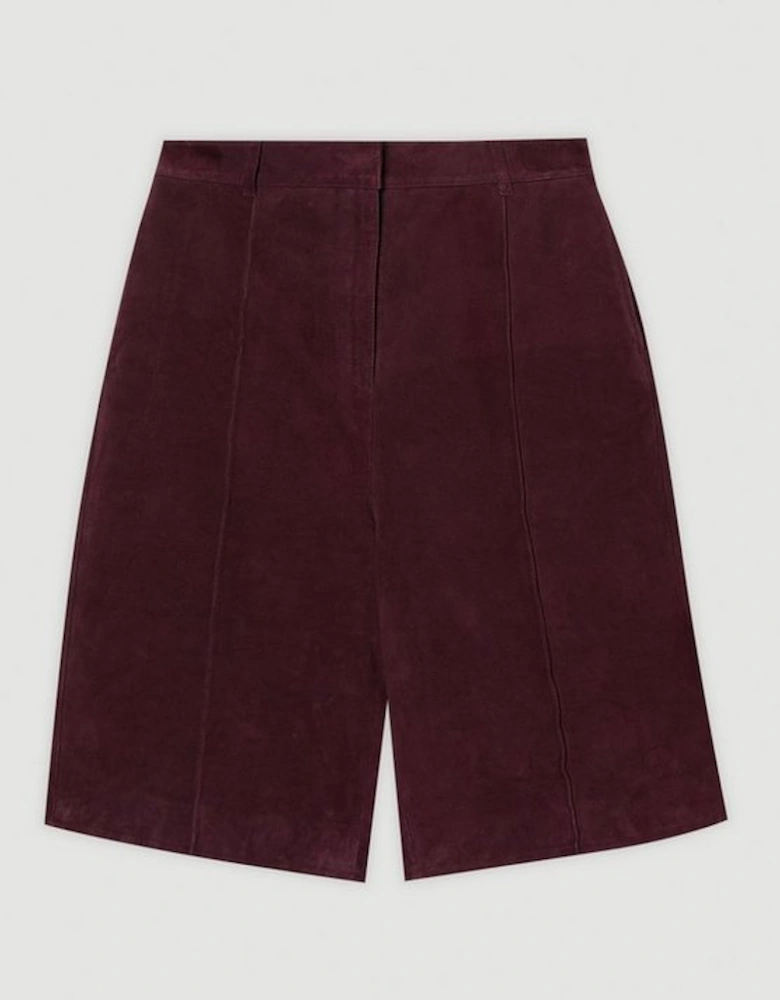 Suede Tailored Longline Short