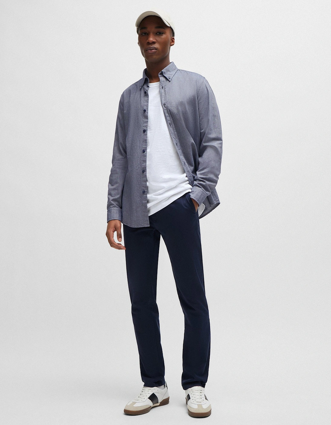 Satin Chino_slim Trousers