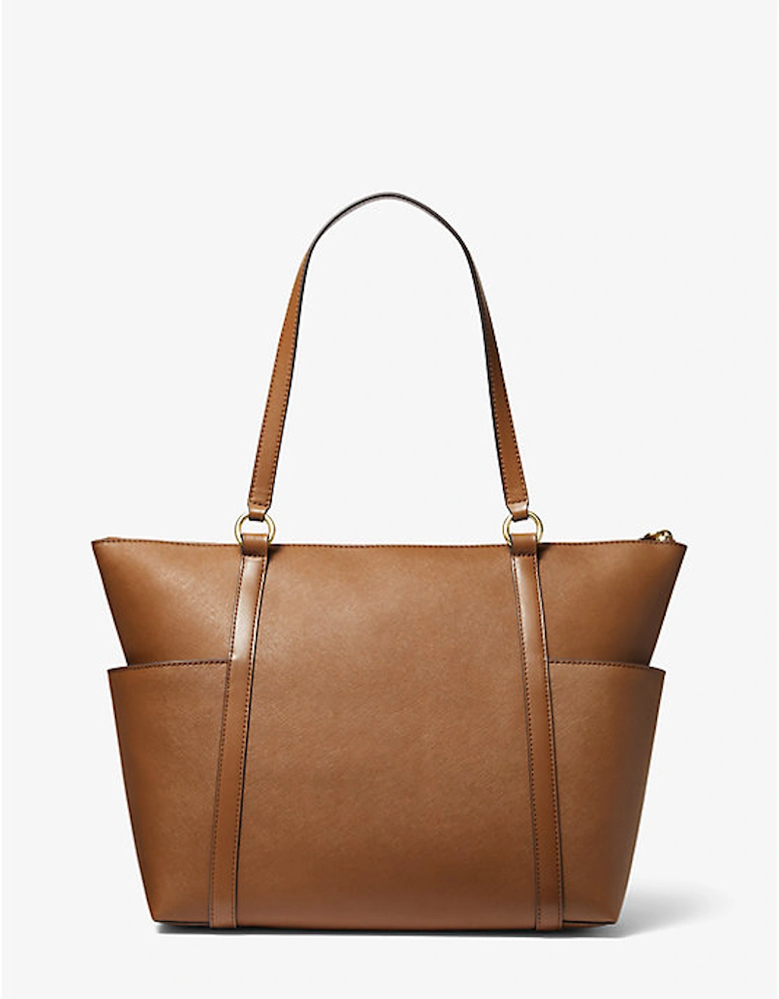 Sullivan Large Saffiano Leather Top-Zip Tote Bag