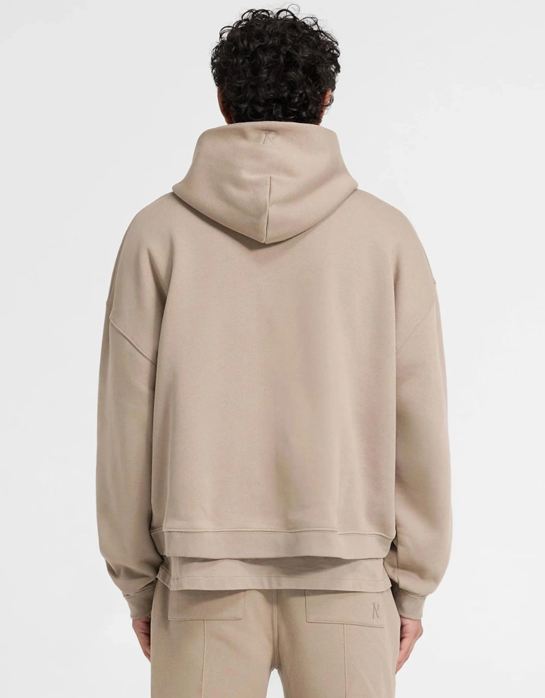 Oversized Initial Boxy Hoodie