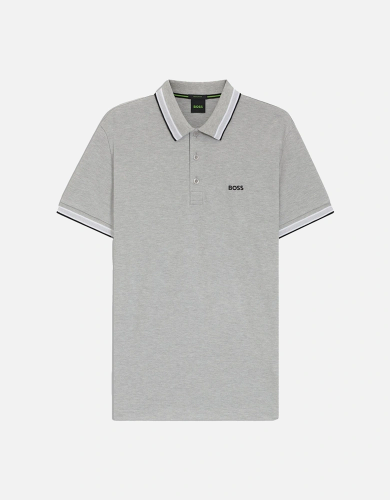 BOSS Paddy Piqué Polo Shirt Silver Grey
