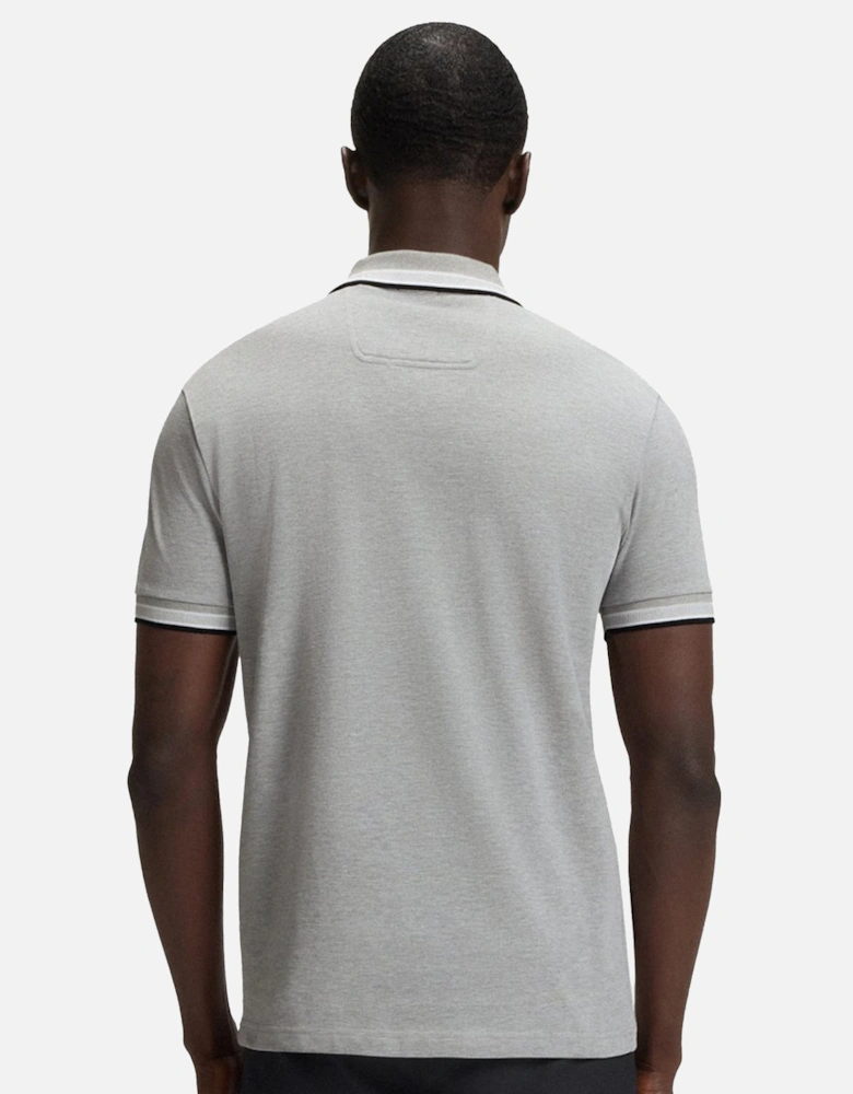 BOSS Paddy Piqué Polo Shirt Silver Grey