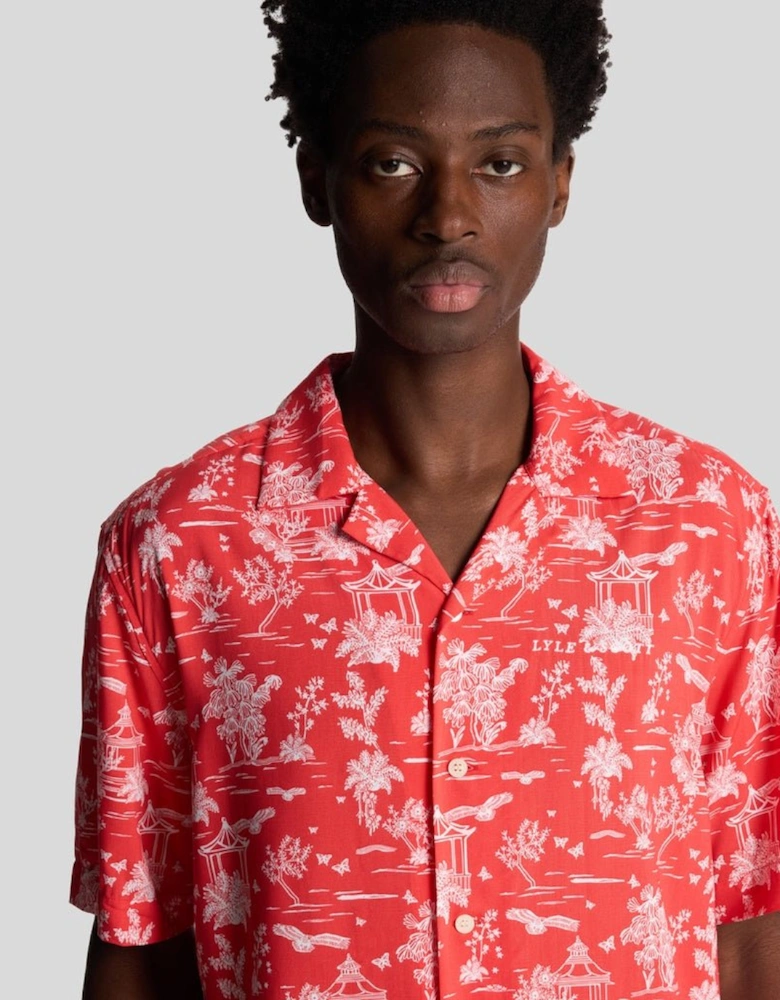 Botanical Garden Print Resort Shirt