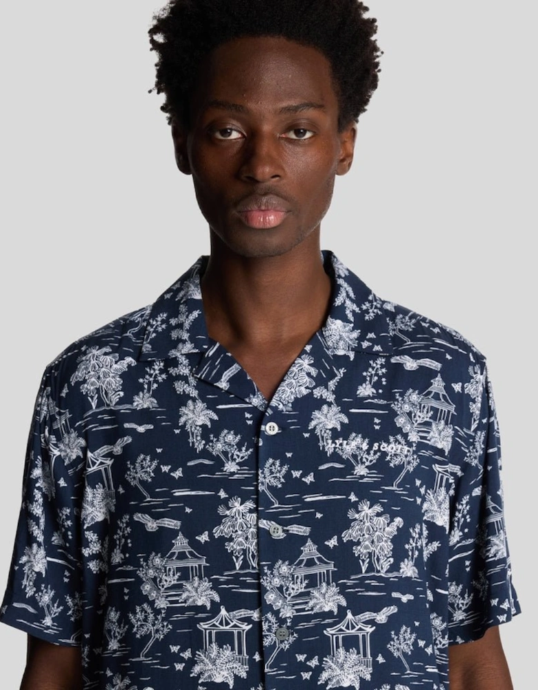 Botanical Garden Print Resort Shirt
