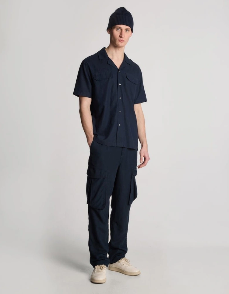 Linen Blend Revere Shirt