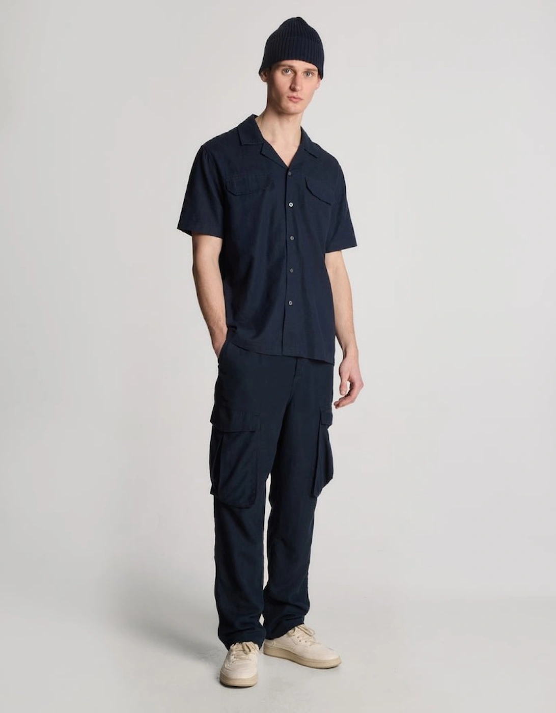 Linen Blend Revere Shirt