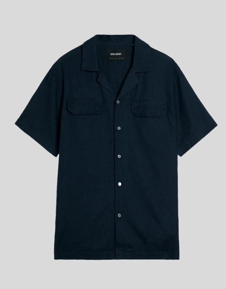Linen Blend Revere Shirt