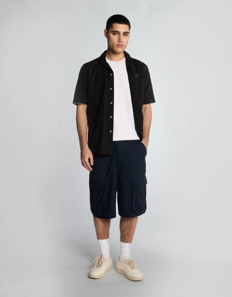 Cotton Linen Cargo Shorts
