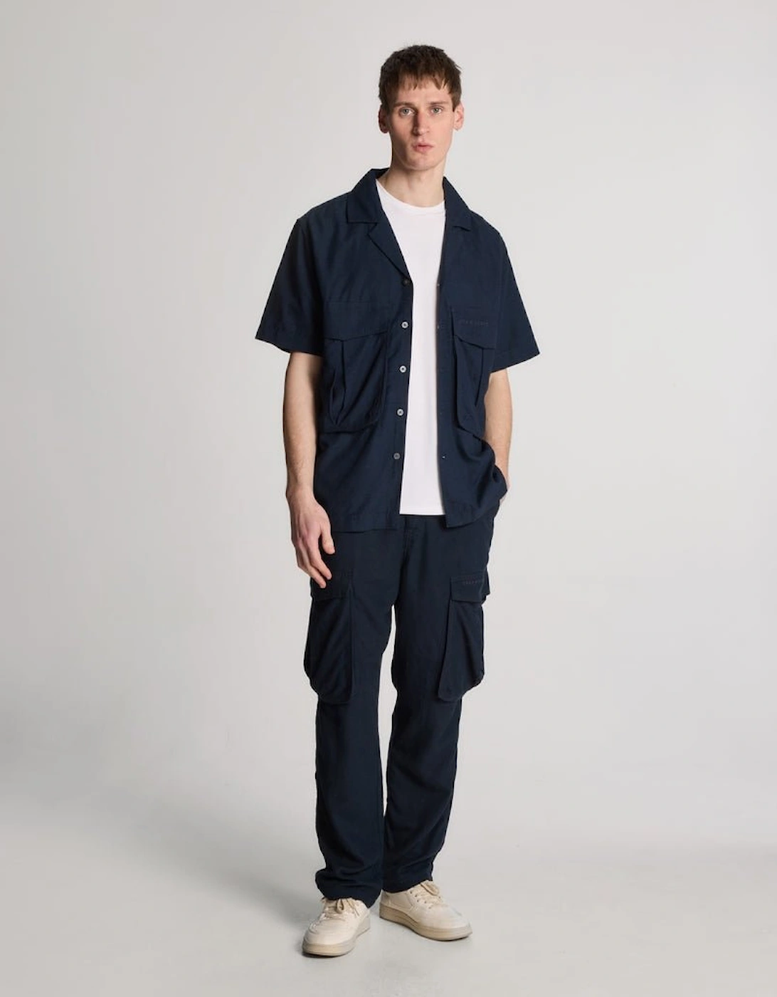 Cotton Linen Revere Collar Shirt, 5 of 4