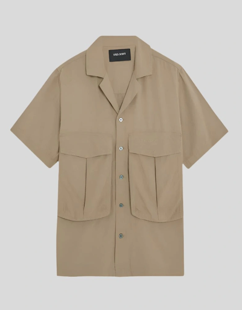 Cotton Linen Revere Collar Shirt