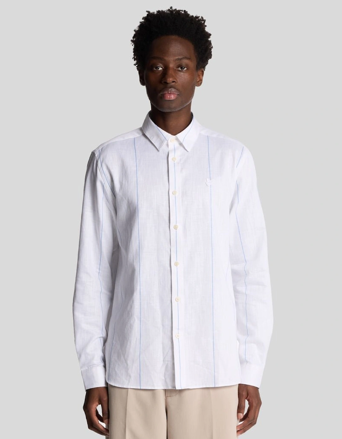 Linen Stripe Long Sleeve Shirt, 6 of 5
