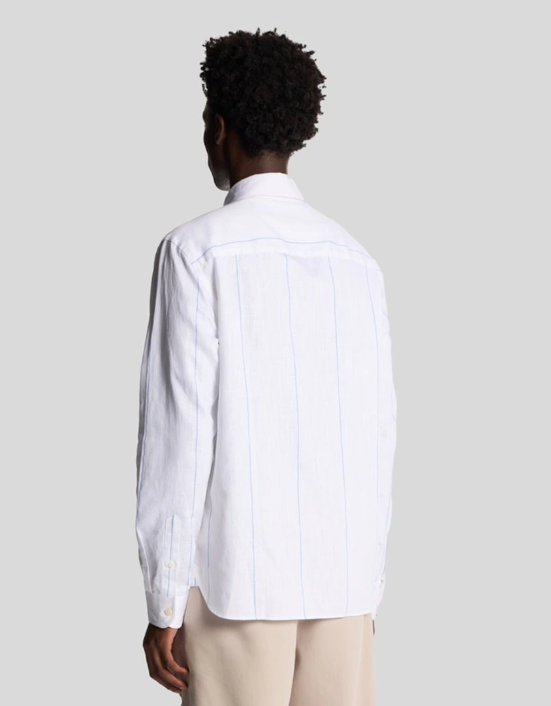 Linen Stripe Long Sleeve Shirt