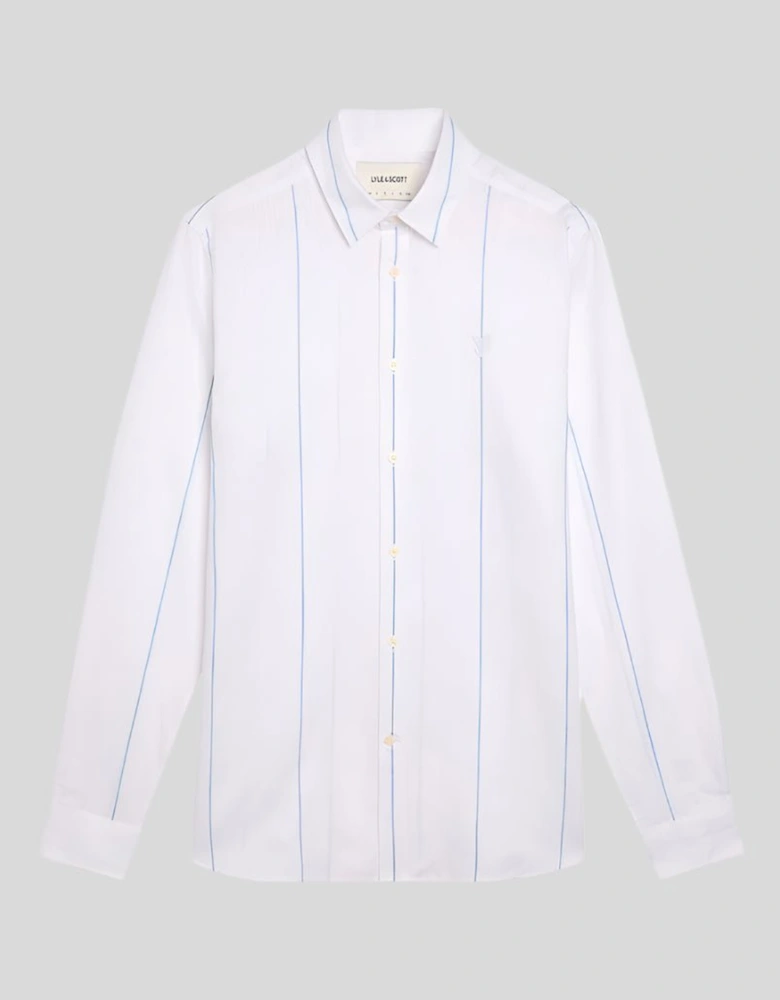 Linen Stripe Long Sleeve Shirt